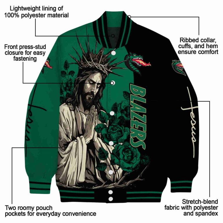 uab blazers hands in prayer green black jacket new arrival
