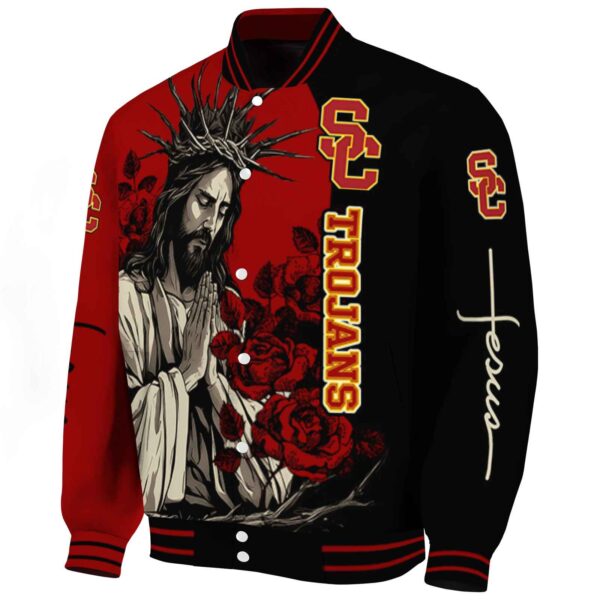 usc trojans hands in prayer red black jacket best selling