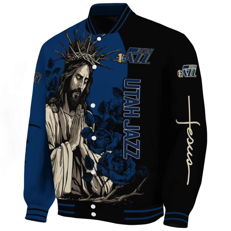 utah jazz hands in prayer navy black jacket best selling