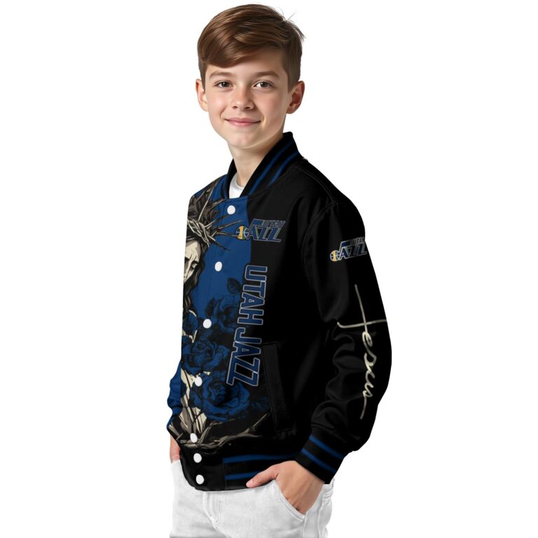 utah jazz hands in prayer navy black jacket trendy