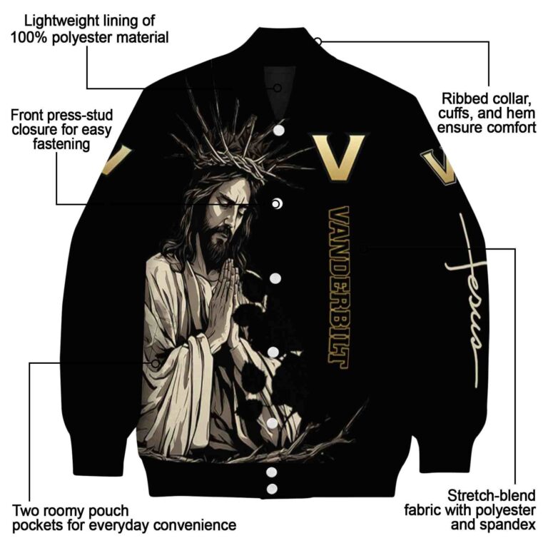 vanderbilt commodores hands in prayer black jacket new arrival