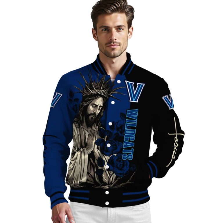 villanova wildcats hands in prayer navy black jacket high quality