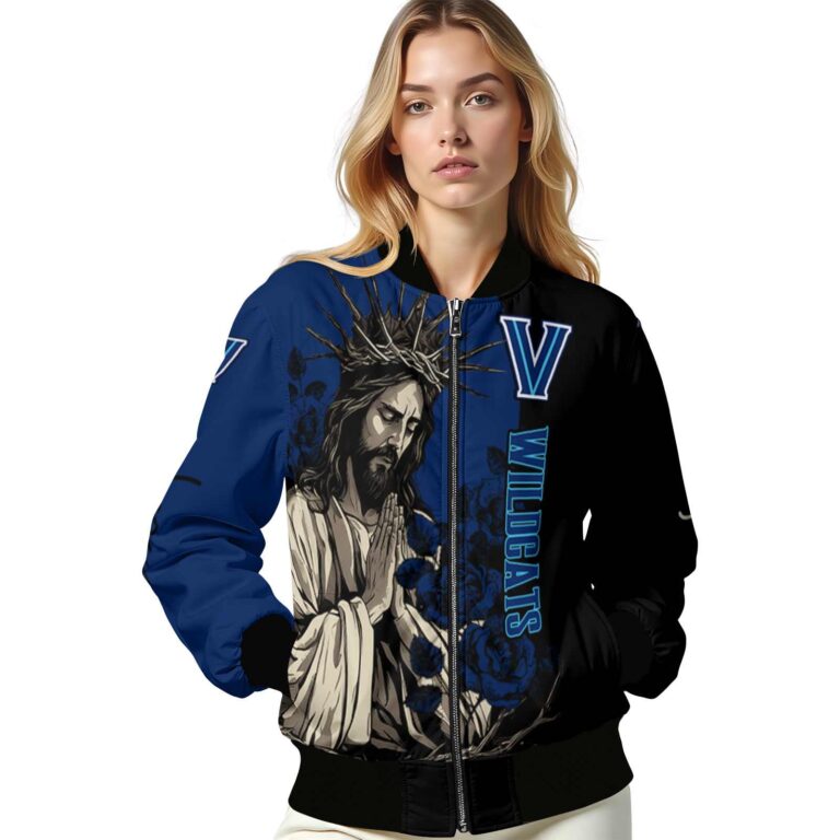 villanova wildcats hands in prayer navy black jacket latest model