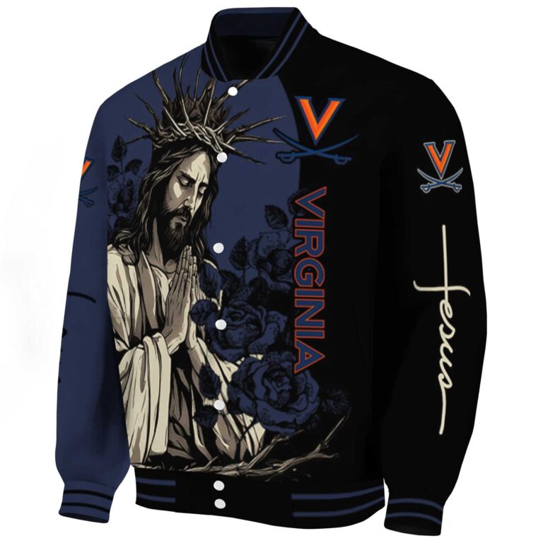 virginia cavaliers hands in prayer blue black jacket best selling