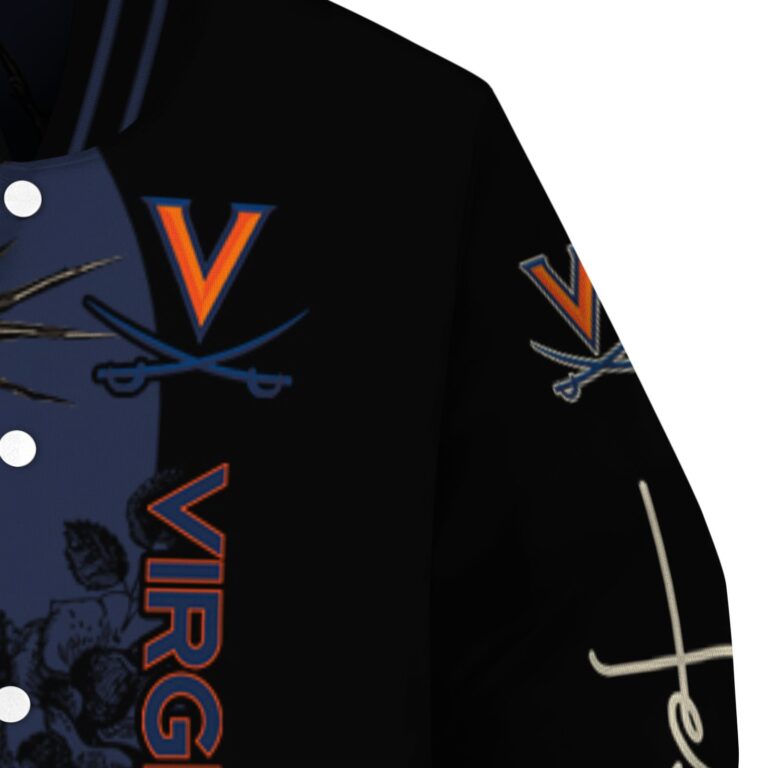 virginia cavaliers hands in prayer blue black jacket premium grade