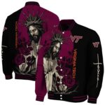 virginia tech hokies hands in prayer maroon black jacket best selling