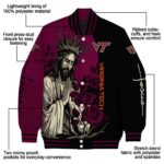 virginia tech hokies hands in prayer maroon black jacket best selling
