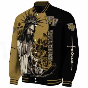 wake forest demon deacons hands in prayer gold black jacket best selling