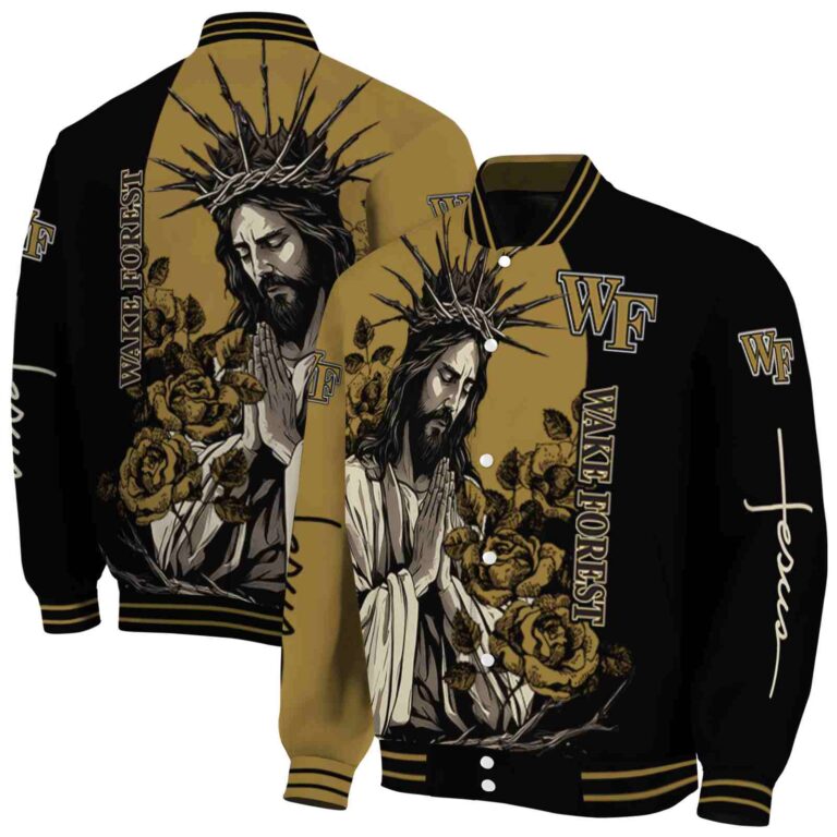 wake forest demon deacons hands in prayer gold black jacket fashion forward