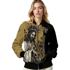 wake forest demon deacons hands in prayer gold black jacket latest model