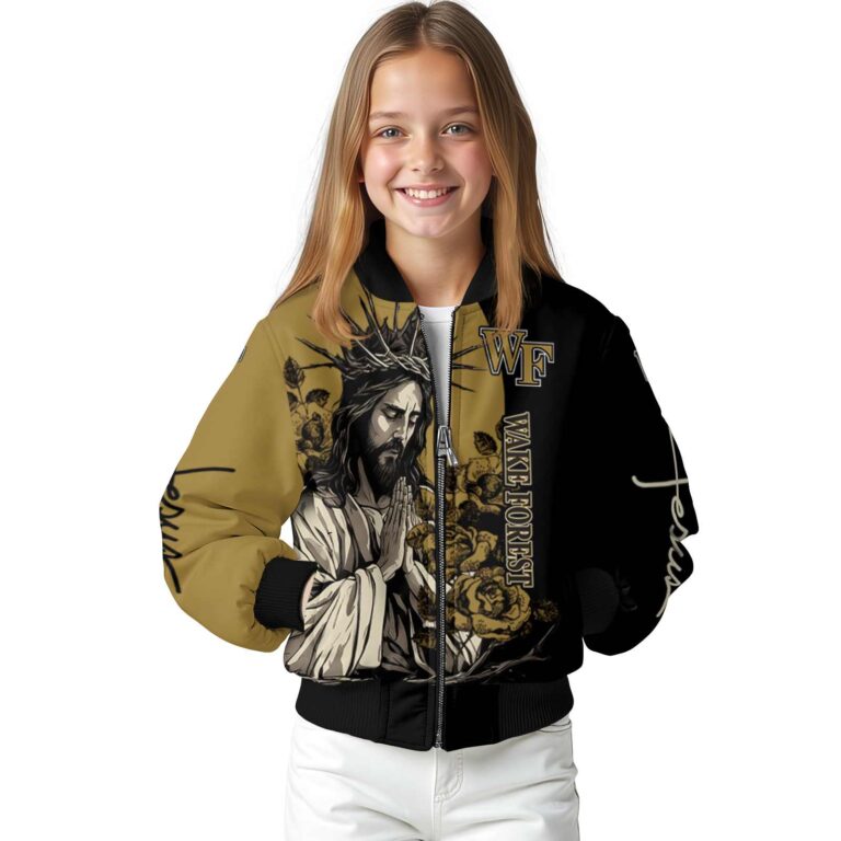 wake forest demon deacons hands in prayer gold black jacket top rated