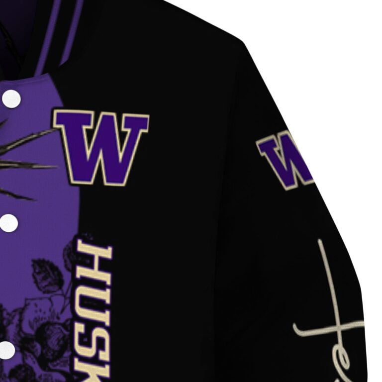 washington huskies hands in prayer purple black jacket premium grade