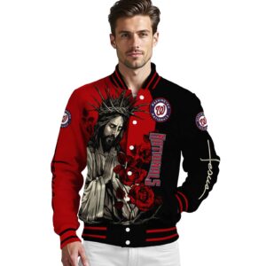 washington nationals hands in prayer red black jacket high quality