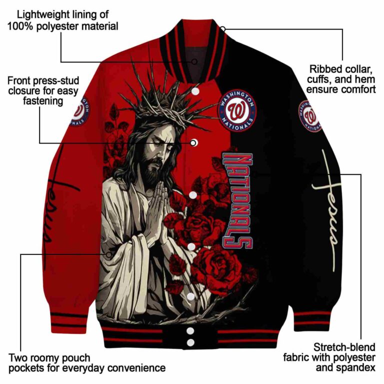 washington nationals hands in prayer red black jacket new arrival