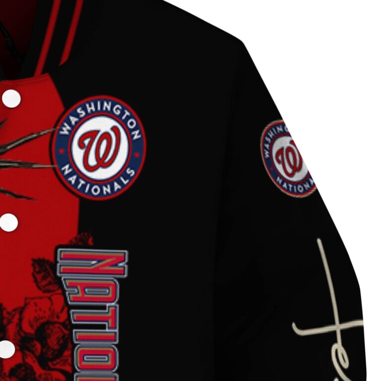 washington nationals hands in prayer red black jacket premium grade