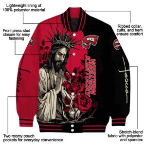 western kentucky hilltoppers hands in prayer red black jacket new arrival