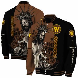 western michigan broncos hands in prayer brown black jacket fashion forward