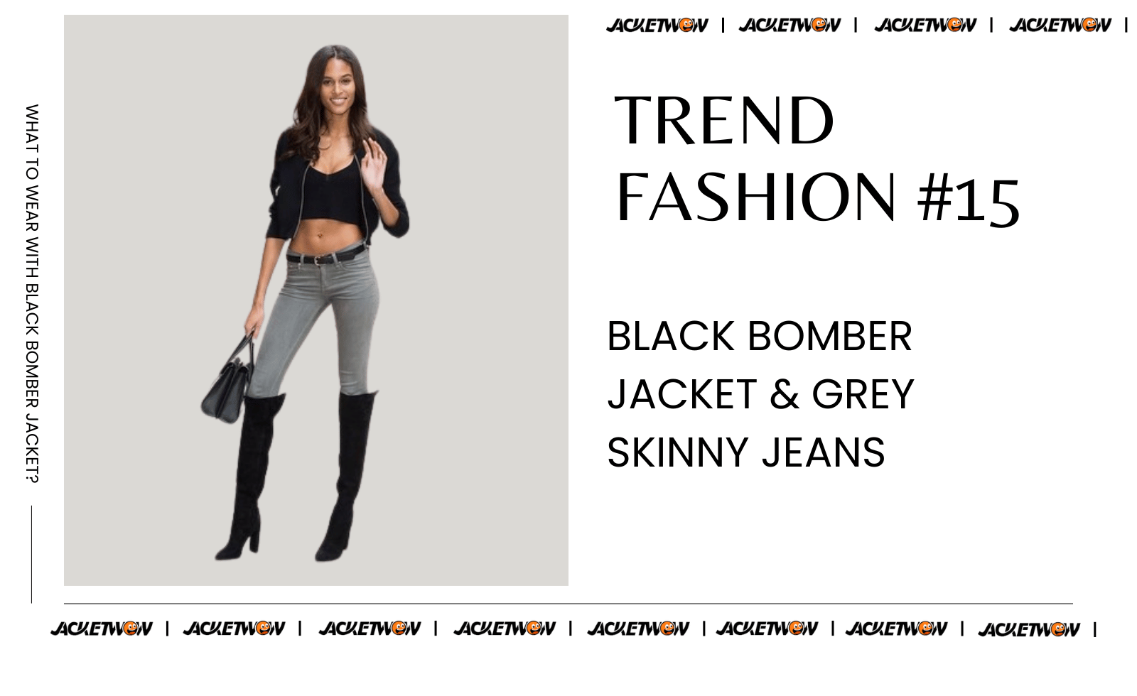 what to wear with black bomber jacket 18 Grey Skinny Jeans