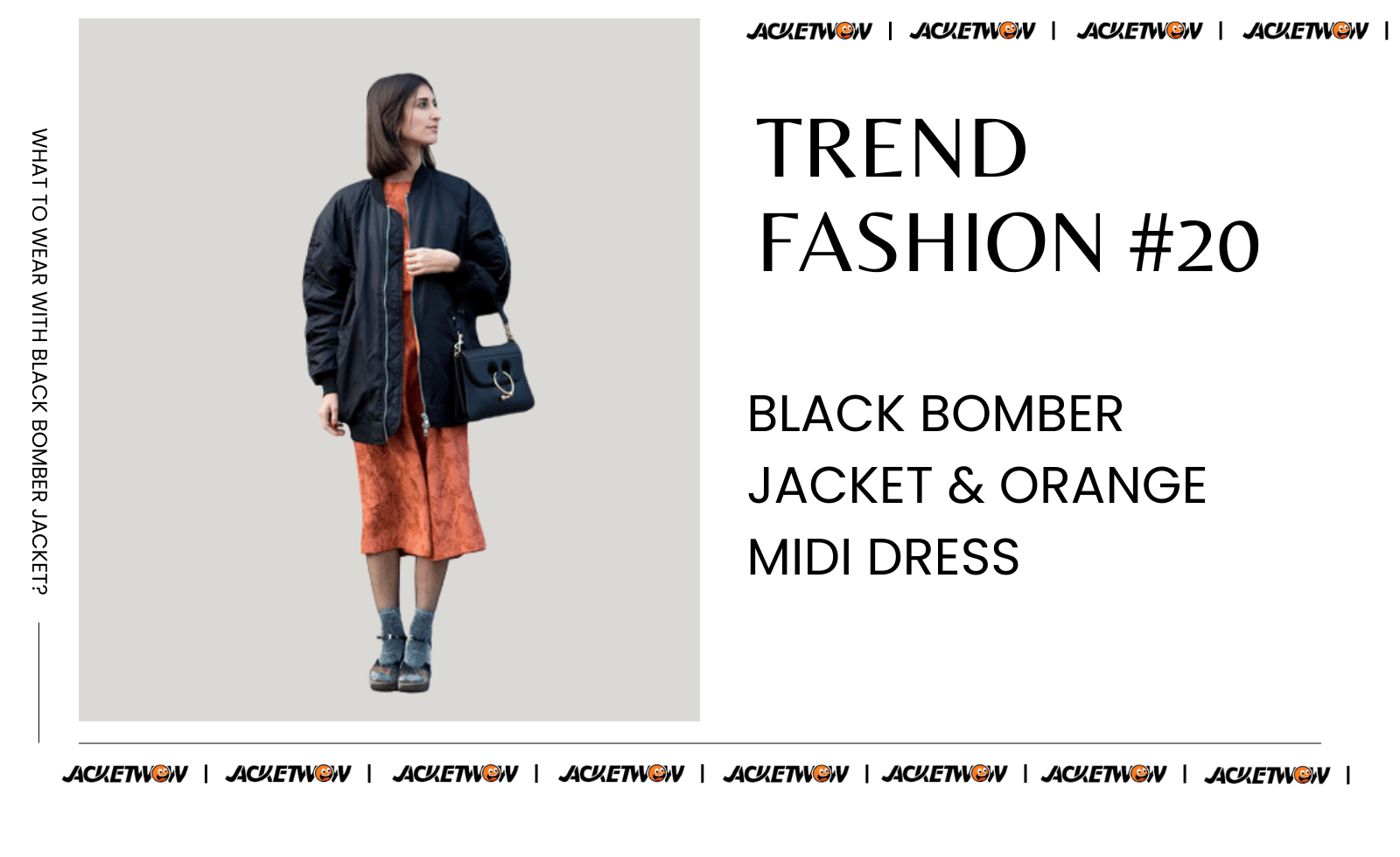 what to wear with black bomber jacket 2 Orange Midi Dress