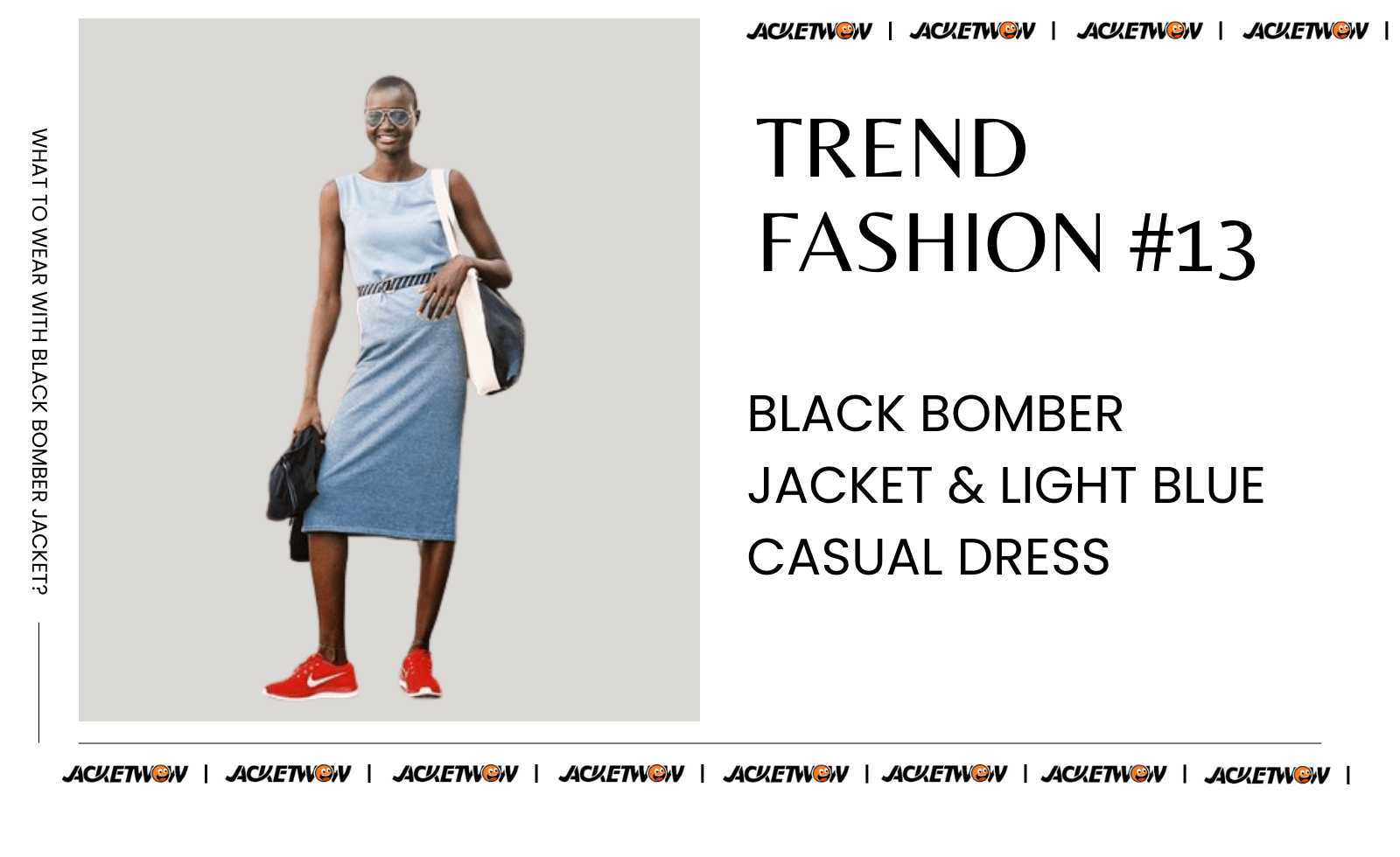 what to wear with black bomber jacket 4 Light Blue Casual Dress
