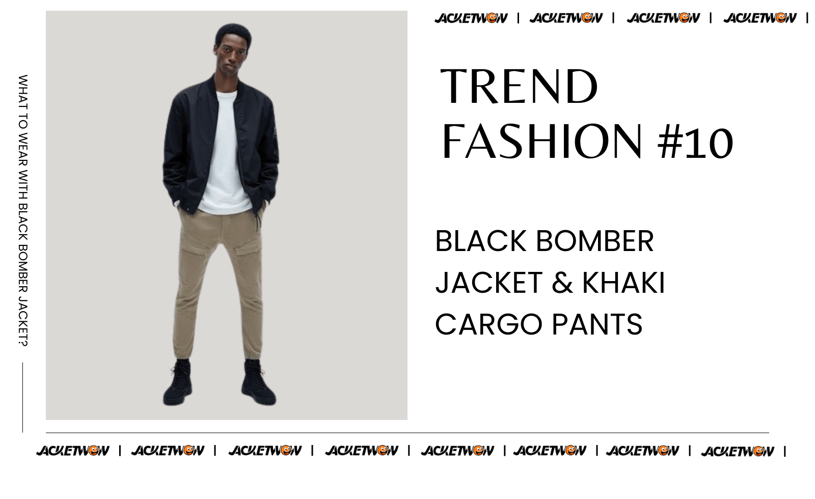 what to wear with black bomber jacket 8 Khaki Cargo Pants