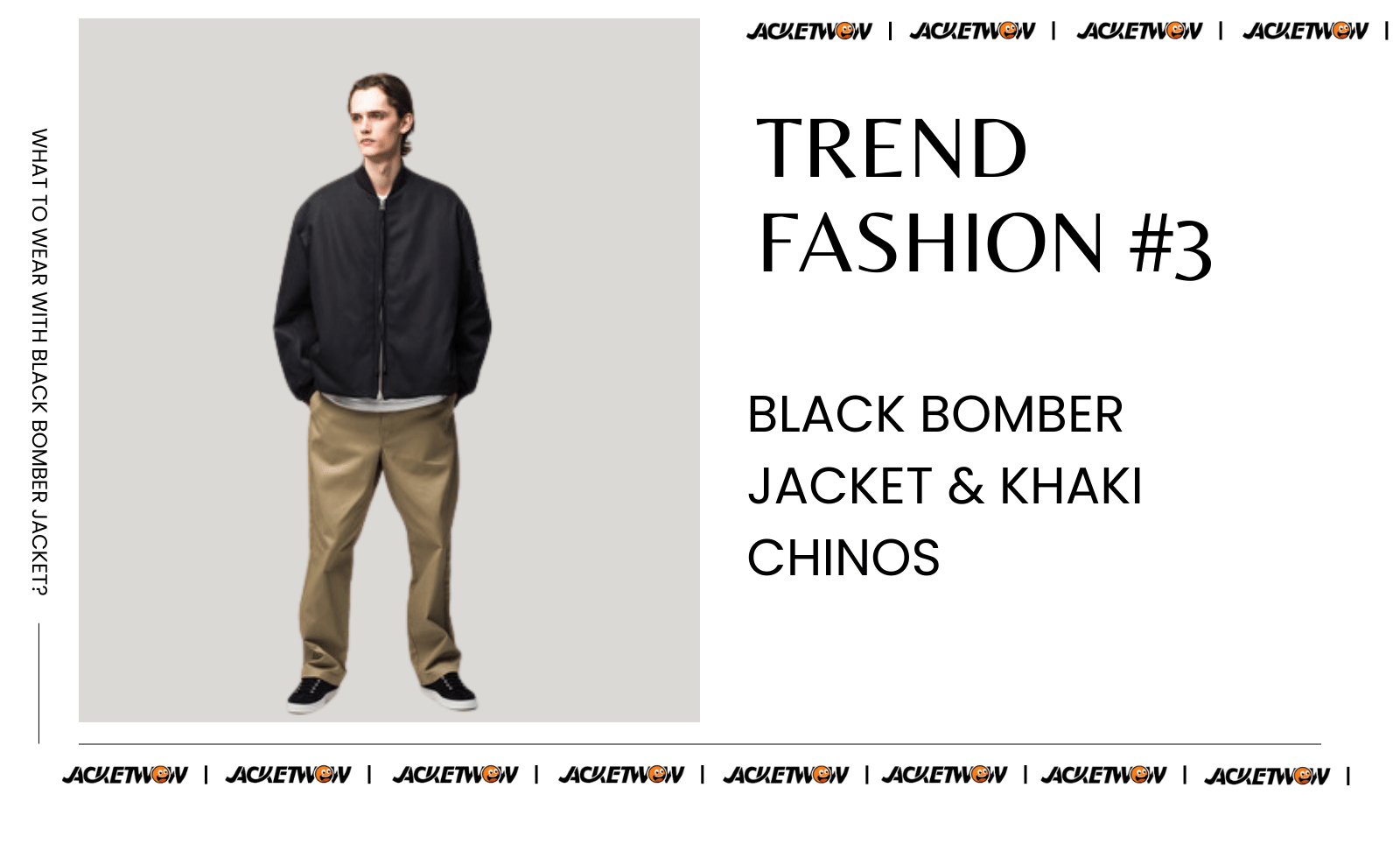 what to wear with black bomber jacket 9 Khaki Chinos