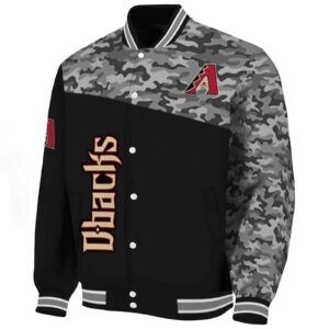 Arizona Diamondbacks Camo Patchwork Black Jacket