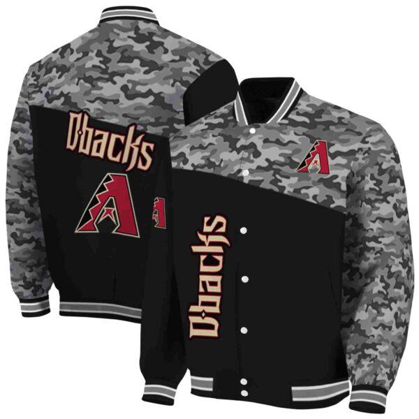 Arizona Diamondbacks Camo Patchwork Black Jacket