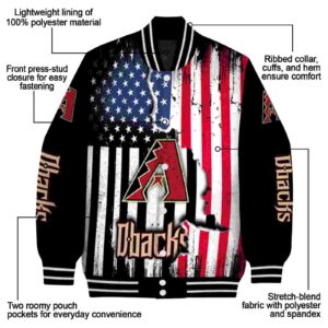 Arizona Diamondbacks Patriotic Theme Black Jacket