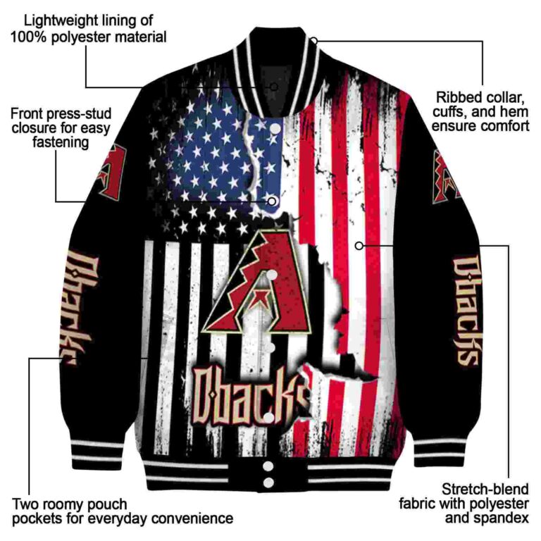 Arizona Diamondbacks Patriotic Theme Black Jacket