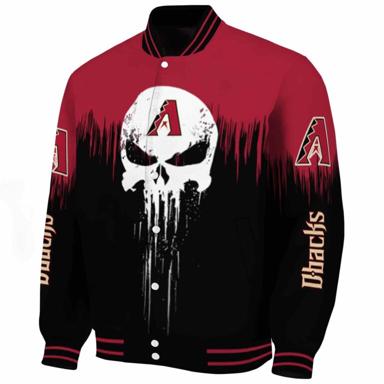 Arizona Diamondbacks Punisher Skull Red Black White Jacket