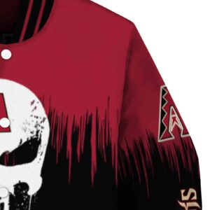 Arizona Diamondbacks Punisher Skull Red Black White Jacket