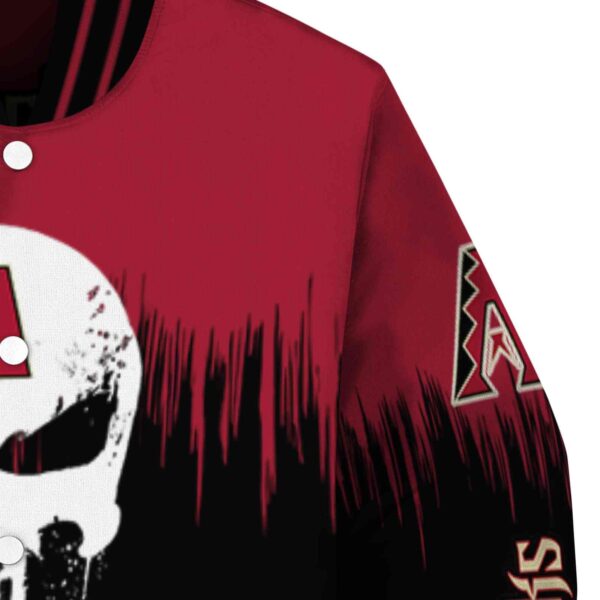 Arizona Diamondbacks Punisher Skull Red Black White Jacket