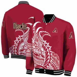 Arizona Diamondbacks Tribal Art Red White Black Jacket