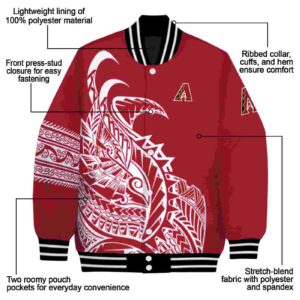 Arizona Diamondbacks Tribal Art Red White Black Jacket