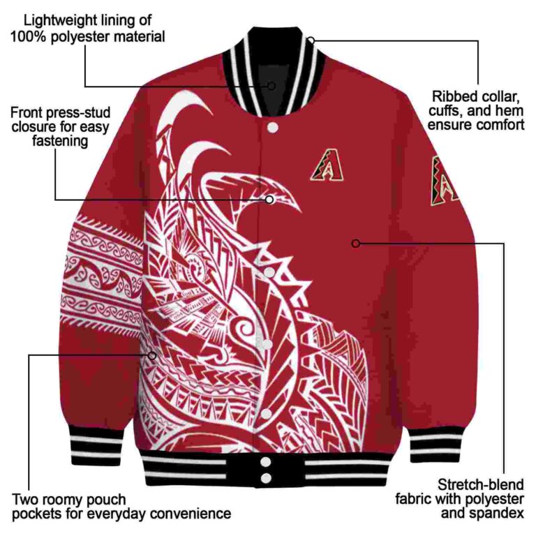 Arizona Diamondbacks Tribal Art Red White Black Jacket