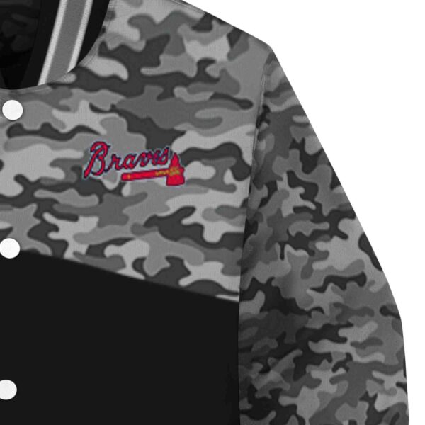 Atlanta Braves Camo Patchwork Black Jacket