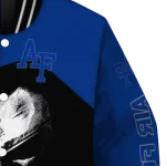 air force falcons edgy mask blue black varsity jacket best selling