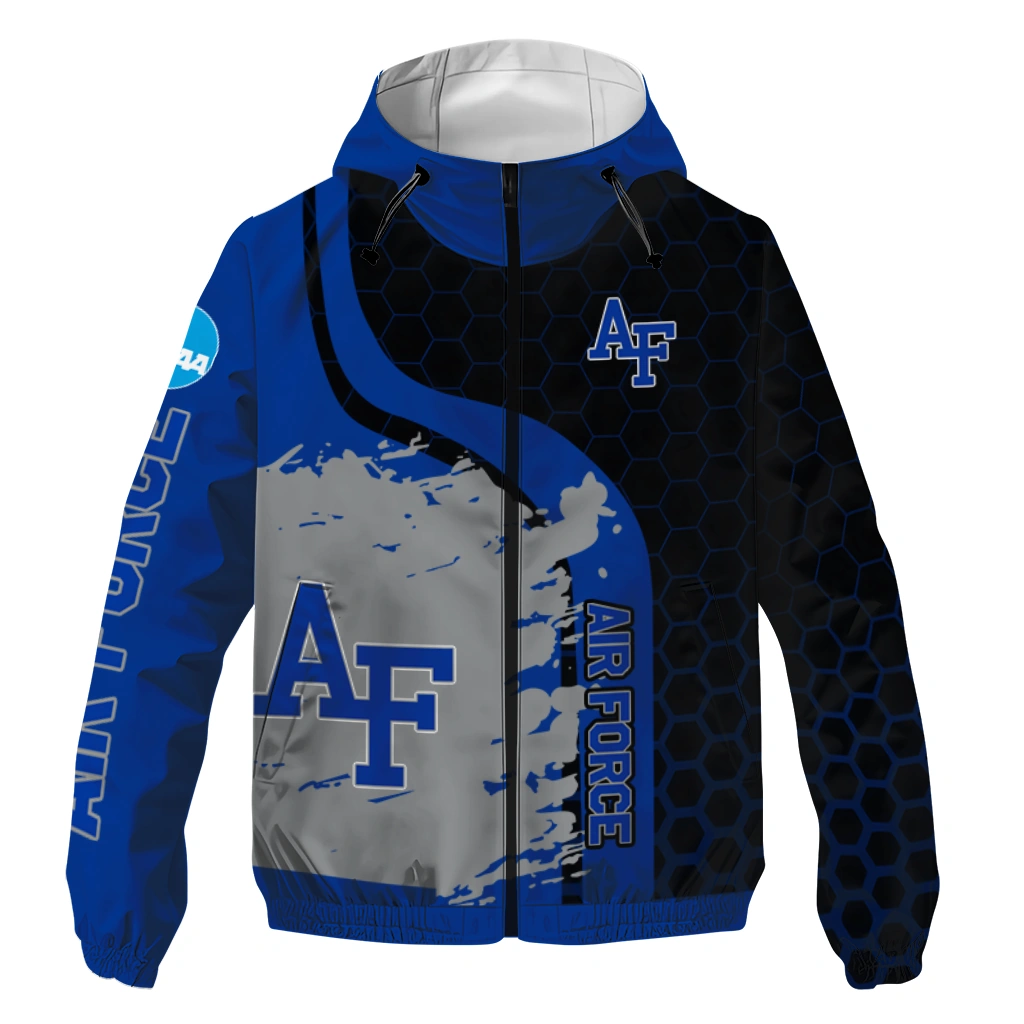 air force falcons grid streak blue black windbreaker jacket best selling air force falcons grid streak blue black windbreaker jacket best selling