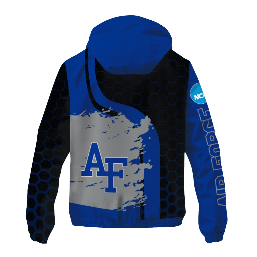 air force falcons grid streak blue black windbreaker jacket fashion forward air force falcons grid streak blue black windbreaker jacket fashion forward