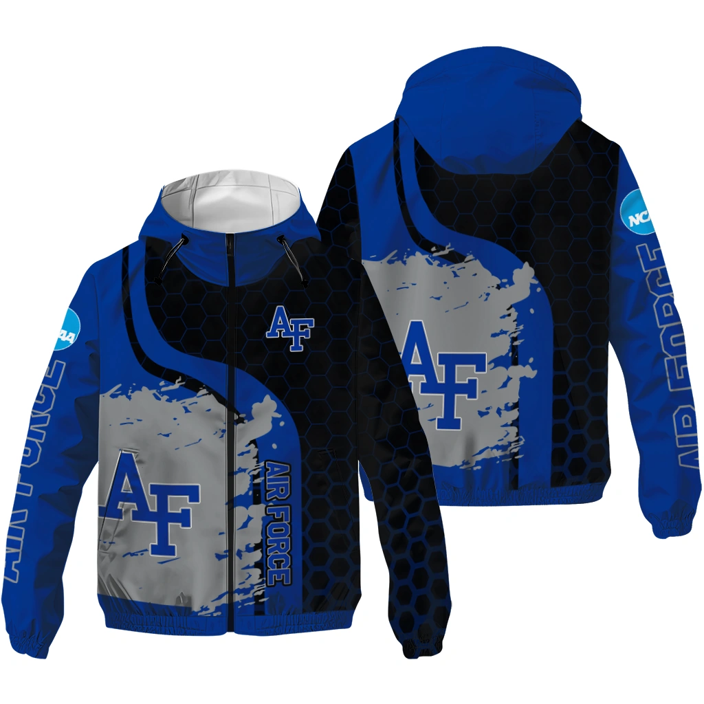air force falcons grid streak blue black windbreaker jacket high quality air force falcons grid streak blue black windbreaker jacket high quality
