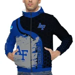 air force falcons grid streak blue black windbreaker jacket best selling