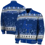 air force falcons snowy pines blue varsity jacket best selling