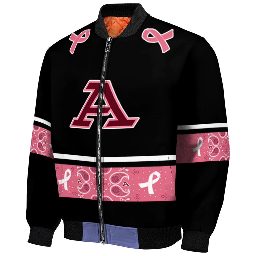 akron zips pink ribbon black pink bomber jacket fashion forward akron zips pink ribbon black pink bomber jacket fashion forward