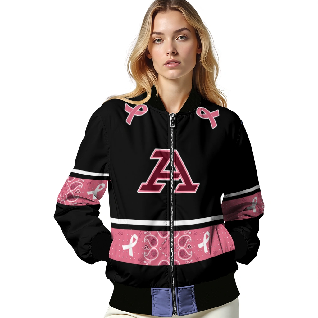 akron zips pink ribbon black pink bomber jacket latest model akron zips pink ribbon black pink bomber jacket latest model