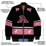 akron zips pink ribbon black pink bomber jacket best selling