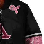 akron zips pink ribbon black pink bomber jacket best selling