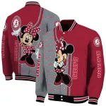 alabama crimson tide minnie mouse crimson varsity jacket best selling