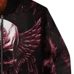 alabama crimson tide skull bite crimson black bomber jacket best selling
