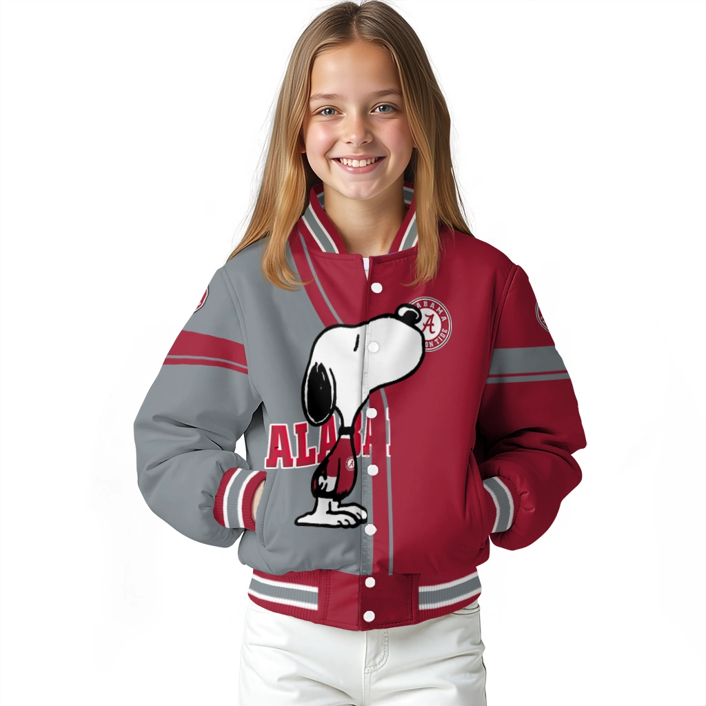 alabama crimson tide snoopy attitude crimson varsity jacket top rated alabama crimson tide snoopy attitude crimson varsity jacket top rated